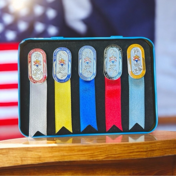 Olympics 2002 Salt Lake City Commemorative Pins Limited Edition Set Of Five Rare - Picture 10 of 16